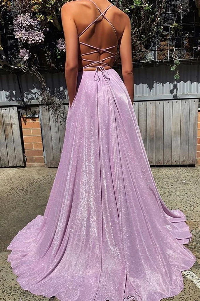 Träger V-Ausschnitt Langes Ballkleid Formelles Abendkleid